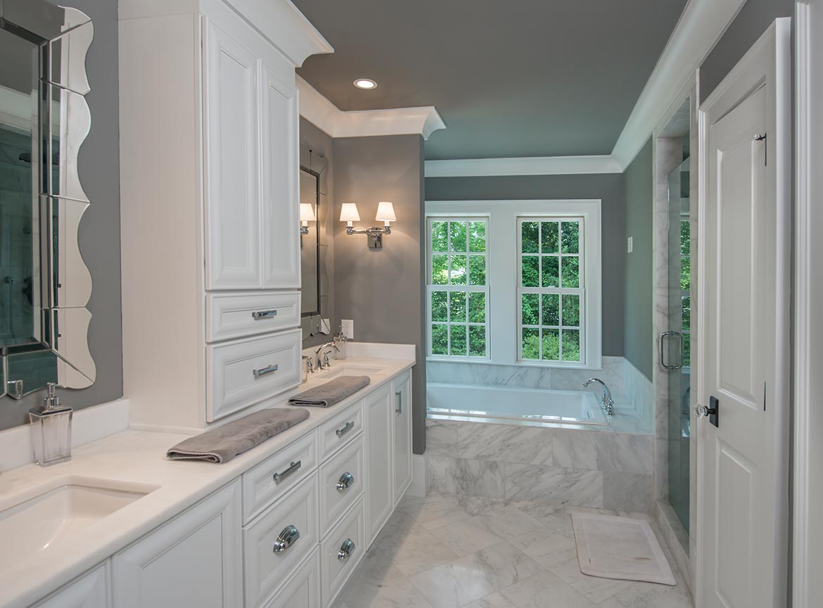 Primary bathroom in Buckhead whole-home renovation