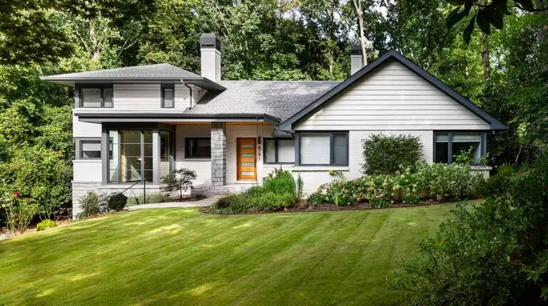 Druid Hills mid-century modern renovation exterior in Atlanta