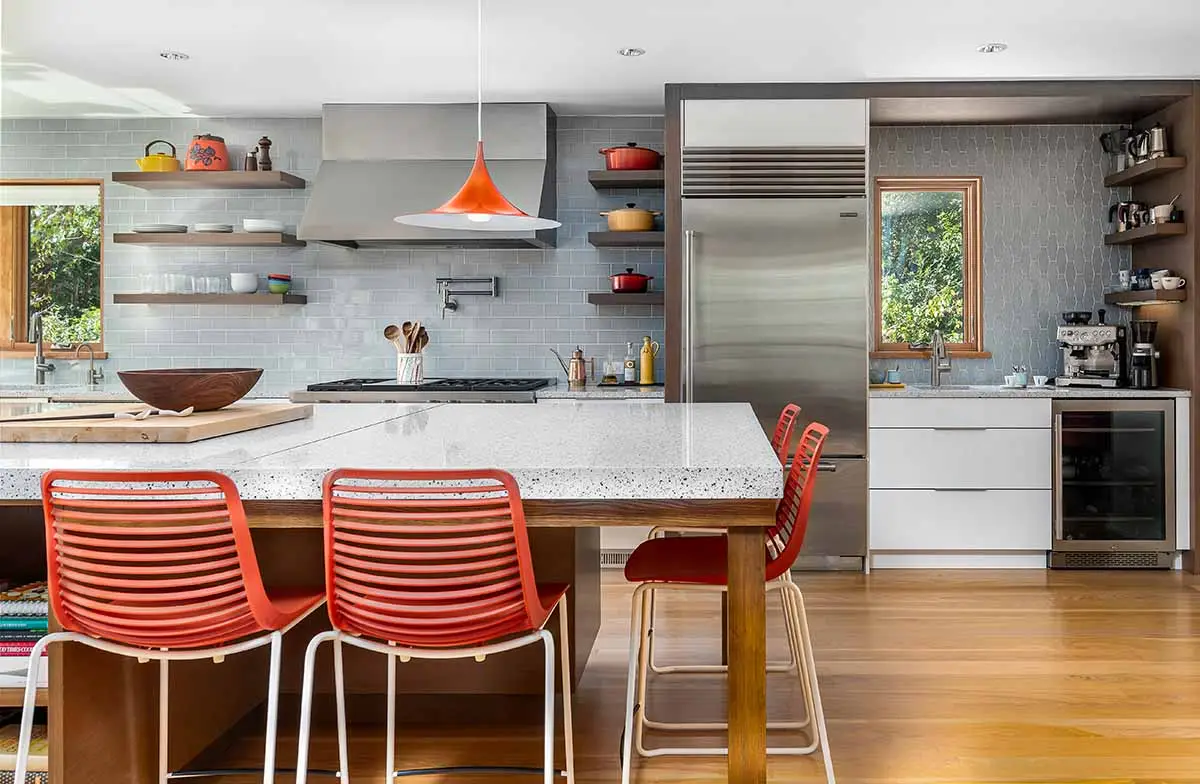 Interior of mid-century modern renovation in Druid Hills