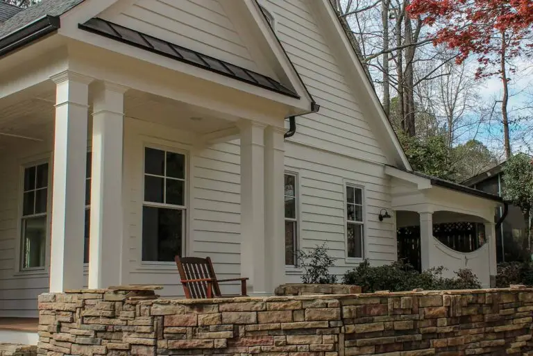 Covered porch at Chastain Park home renovation in Atlanta