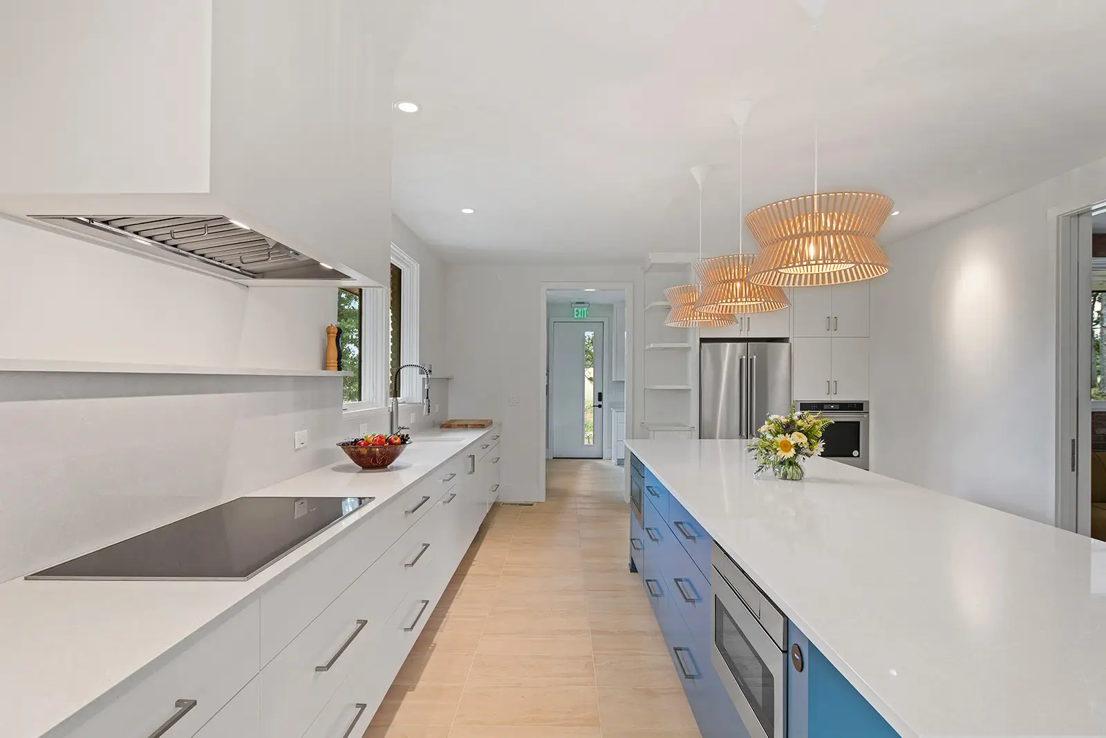 Modern kitchen in sustainable Covington estate renovation