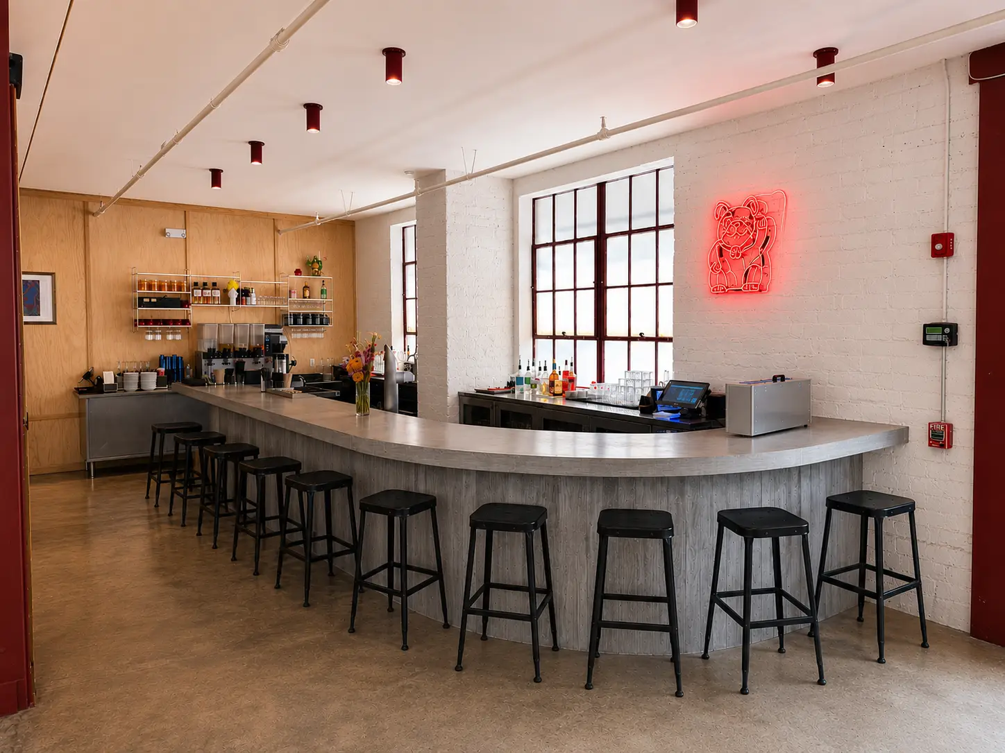 Custom bar interior at Mushi Ni restaurant in Inman Park